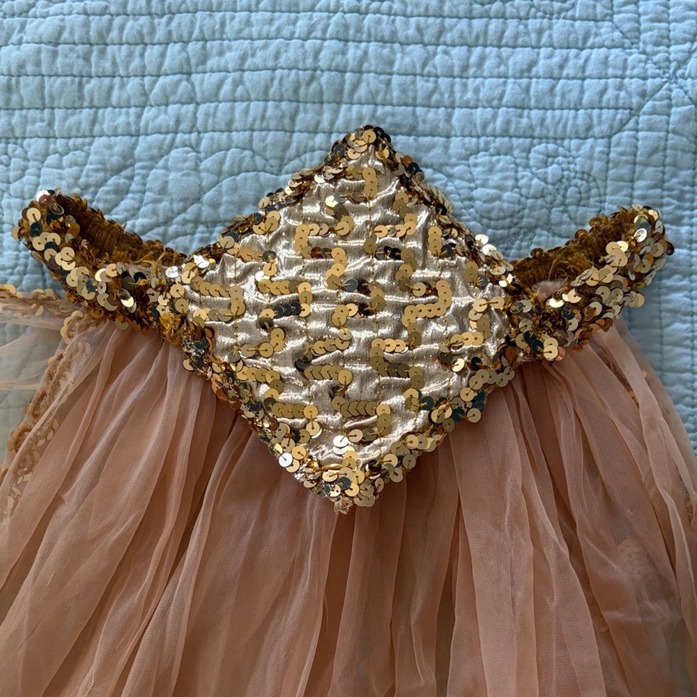 Elegant Gold Sequin Skirt Accessory - Picture 2 of 3